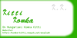 kitti komka business card